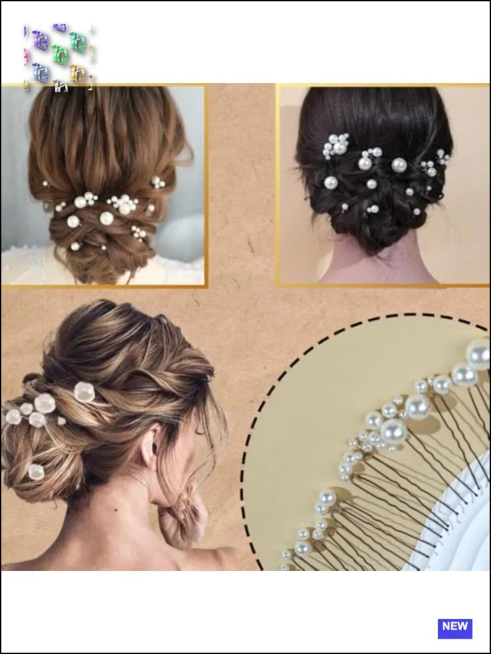 12 Pearl Hair Pins U Shaped Bridal Hair Accessories Handmade Decorative Bobby